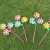 Factory Direct Sales Three-in-One Cartoon Flower Branch Sunflower Three Flower Toys Dly Windmill Decoration Garden