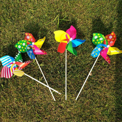 Children's Toy Custom Windmill Hexagonal Traditional Decorative Pastoral Advertising Printing Windmill DIY Intelligence Creative Windmill