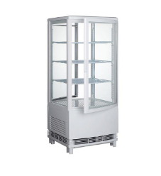 single and double arc door 78l commercial four-sided transparent glass refrigerated display cabinet refrigerated cabinet vertical beverage freezer