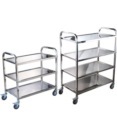 Stainless Steel Hot-Pot Cart Food Delivery Van Hotel Galley Cart Turnover Trolley