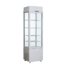 four-sided transparent glass refrigerated display cabinet milk cake fresh-keeping cabinet beverage freezer vertical single door 235l commercial