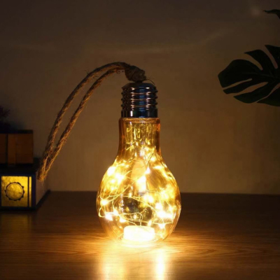 Plastic Bulb Bottle Pet Food Grade Beverage Bottle Craft Decorative Bottle