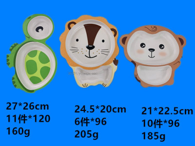 Melamine Tableware Melamine Children's Food Dispatch Disk Children's Bowl Bamboo Fiber Children's Tableware Quantity Discount
