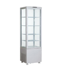 235l Air-Cooled Four-Side Transparent Glass Refrigerated Display Cabinet Beverage Single Door Refrigerated Cabinet Vertical Fresh Cabinet Commercial