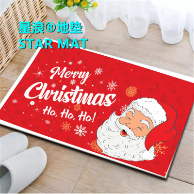 STAR MAT HD Santa Claus Holiday Series Kitchen Bathroom Bedroom Living Room Combination Carpet