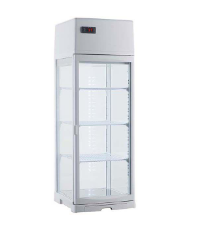 80L Four-Side Transparent Glass Desktop Refrigerated Display Cabinet Refrigerator Freezer Beverage Cabinet Cake Small Freezer Commercial