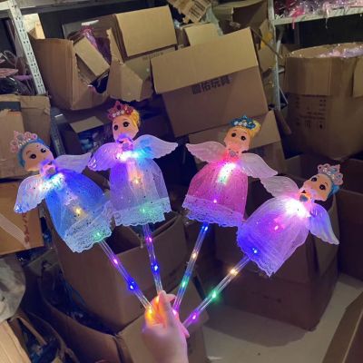 LED Light-Emitting Doll Stick Angel Doll Light-Emitting Toy Night Market Promotion Best-Selling Product Magic Stick Factory Direct Sales