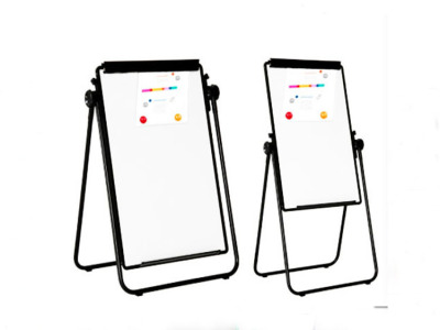U-stand portable whiteboard double sides magnetic Lifting Magnetic Children's  dry erase easel 360 Rotating flip chart