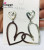 316L Stainless Steel Hollow Geometric Heart-Shaped Sweet Love Earrings Exaggerated Ear Pendant Ear Stud Fashion Titanium Steel Does Not Fade