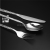 New Features Embossed Texture Stainless Steel Tableware Seven-Piece Hotel Steak Knife, Fork and Spoon