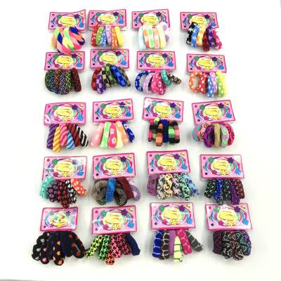 Factory Direct Sales Elastic Printing Jacquard Rubber Band Top Cuft Small Flower Idea Heart ECG Variety Mixed