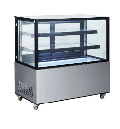 三层日式冷藏柜立式直角后开门保鲜柜水果蛋糕商用410L展示柜国昉