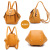 Creative Backpack Women's Daisy Fashion Waterproof Portable Multi-Purpose Travel Bag All-Matching Mini Soft Leather Shoulder Messenger Bag