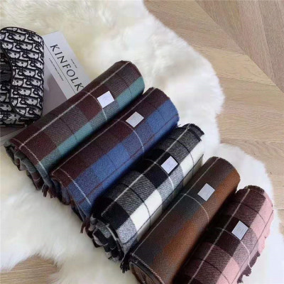 2019 Korean Style New Autumn and Winter Dongdaemun Couple Plaid Scarf Shawl All-Matching Tassel Scarf Scarf Neck Warm