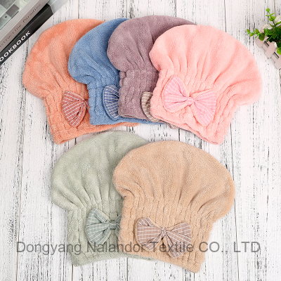 Dry hair hat woman super water absorbent quick dry hood lovely towel thickened shower cap