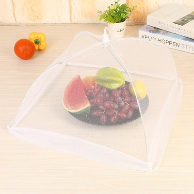 Factory Direct Sales Colorful Printing Three-Sided Mesh Dish Cover Fly-Proof Cover Food Cover