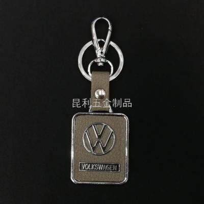 Snap Hook Square Key Card Premium Gifts Gift PU Leather Key Chain Tourist Souvenir Key Chain