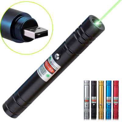 New USB Charging Sales Pen Laser Flashlight Glistening Green Laserpointerpen Outdoor Camping Indicator Light