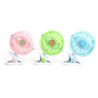Adjustable clip table fan rotated 360 USB band clamp (18650 rechargeable removable battery)