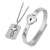 Cross-Border Fashion Creative Couple's Bracelet Heart Lock Heart-Shape Lock Titanium Steel Bracelet Key Set