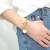 Fashion Lovely Stainless Steel Bracelet Rose Gold Diamond Bracelet OT Clip Titanium Steel Women's Bracelet