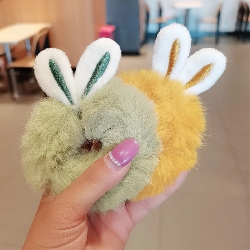 cute super cute rabbit ears plush hair ring fur rubber band hair rope children‘s tie-up hair head rope autumn and winter hair accessories headdress