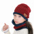 Winter plus Velvet Hat Men's Knitted Hat Scarf Two-Piece Winter Ear Protection Warm Wool Hat Cross-Border Knitted hat