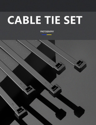 Black Cable Tie Nylon Self-Locking Plastic Clamp Strong Cable Tie Tie Tie Tie Strangled Snap Hook Tie Tie