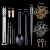 83-Piece DIY Crystal Epoxy Tool Set Bracelet Pendant Ornaments Mold Combination with Drill 12-Color Sequins