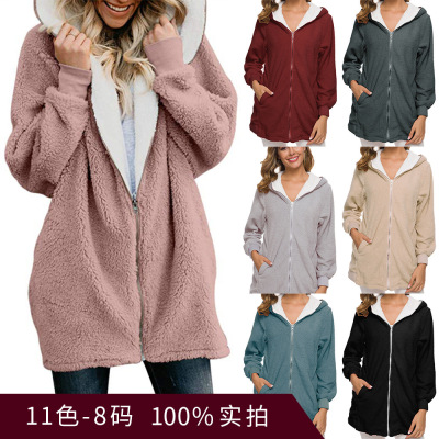 CrossBorder Popular Women's Sweater Women's New Style for Autumn and Winter Coat Lalambswool Winter Women's Coat