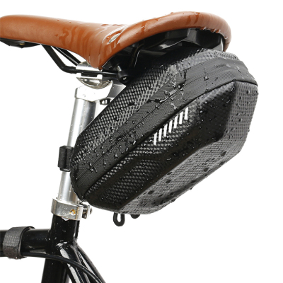 308 Bicycle Bag Carbon Pattern Waterproof Rear Bag Mountain Bike Hard Case Saddle Bag Seat Tail Bag Riding Equipment