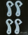Factory Direct Sales Plastic Frosted G-Shaped Hook Question Hook Gloves Plastic Hook Transparent Socks HoY
