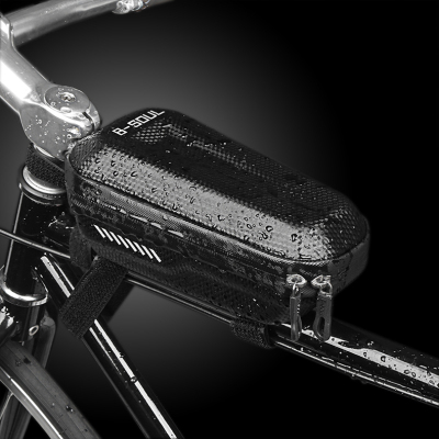 Ya278 Carbon Fiber Pattern Bicycle Hard Shell Bag Mountain Bike Front Beam Upper Tube Bag Waterproof Saddle Bag