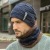 Cap Scarf Set Brushed and Thick Woolen Cap Men's European and American Autumn and Winter Men's Knitted Hat Knitted hat