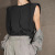 20114P Sleeveless Shoulder Pad Loose Slim-Fit Elegant T-shirt Vest Female Summer New Lady Bottoming Shirt