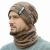 Cap Scarf Set Brushed and Thick Woolen Cap Men's European and American Autumn and Winter Men's Knitted Hat Knitted hat