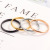 New Fashion Simple Smooth Titanium Steel Ring Plated 18K Rose Gold Spherical Stainless Steel Couple Ring Female