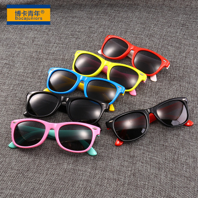 Factory New Spot Wholesale Silicone Fashion UV-Proof Sunglasses Baby Glasses Polarized Kids Sunglasses