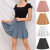 Amazon Autumn and Winter Skirt 2020 New Elastic High Waist Pleated Skirt Solid Color All-match Pleated Skirt