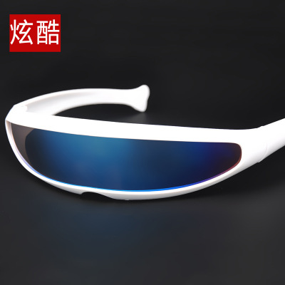 Wholesale X-Men Cool Sunglasses Laser Laser Glasses Space Robot One-Piece Mercury Lens Sunglasses