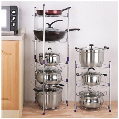 Piece Dropshipping Kitchen Pot Rack Three to Five MultiTier Kitchen Storage Rack Floor MultiFunction Storage Pot Rack