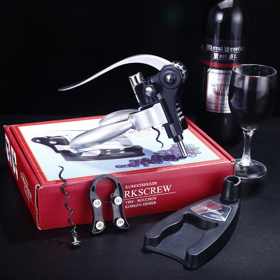 Rabbit Head Corkscrew Set Paper Box Wine Corkscrew Gift Set Zinc Alloy Bottle Opener Wine Set Gift