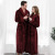 and Winter Flannel Panel Nightgown Long Plussized Padded Men and Women Couple Pajamas CrossBorder Spot Bathrobe Bathrobe