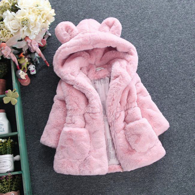 Girls Autumn and Winter Fur Coat Brushed and Thick 2018 New Korean Cross-Border Foreign Trade Rabbit Eared Sweater