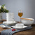 Set Eating Bowl JapaneseStyle Ceramic Tableware Nordic Simple Black Line Household Tableware Ceramic Bowl Tableware Set