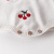 Set 02 Years Old Female Baby Cherry Embroidered Cute Sweet LongSleeved Upper Garment Princess Dress Two Pieces Optional