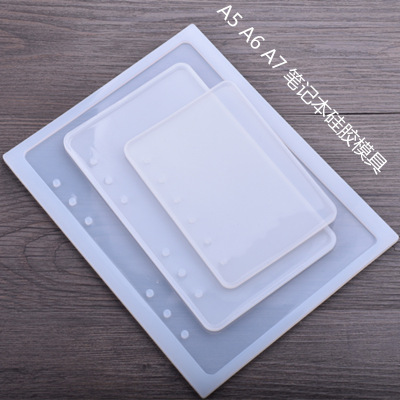 Mirror Grinding-Free Notebook Epoxy Mold A5 A6 A7 Crystal Epoxy Silicone Mold DIY Mold