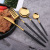 round Spoon Stainless Steel Steak Knife and Fork Spoon Titanium Gold Bright Light Spoon Fork Chopsticks Mirror Spoon