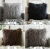 Amazon Nordic Instagram Style Long Wool Pillow Cover Solid Color Plush Couch Pillow