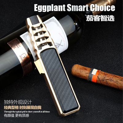 Zhongbang Zb588 Metal Gas Lighters Windproof Direct Spray Gun Cigar Welding Holder Kitchen Baking Smoking Set Wholesale